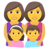 👩‍👩‍👧‍👦 family: woman, woman, girl, boy display on JoyPixels